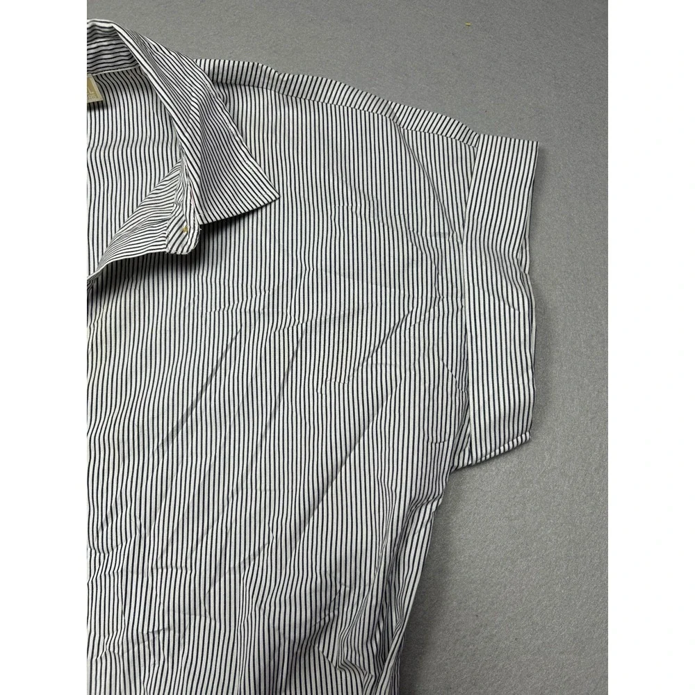 Michael Kors Shirt Dress Cotton Elastane Striped Blue White M Womens